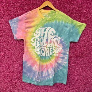 The Rolling Stones Hot Lips 1982 Concert Rock Band Tie Dye M